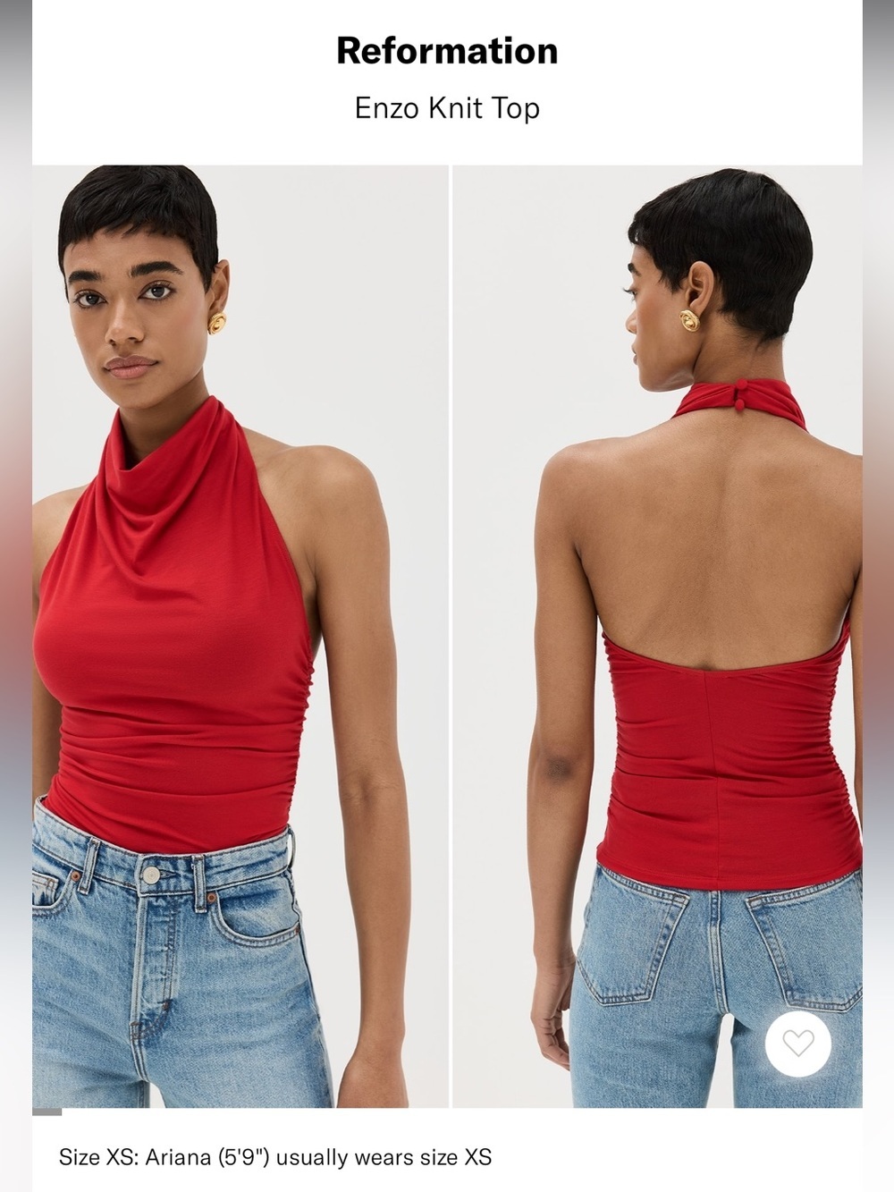 REFORMATION ENZO KNIT TOP!
